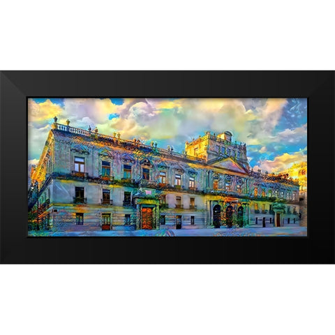 Mexico City Palace of Mines Black Modern Wood Framed Art Print by Gavidia, Pedro