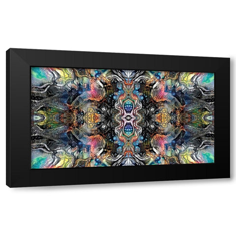 Mind Reactor Black Modern Wood Framed Art Print with Double Matting by Gavidia, Pedro