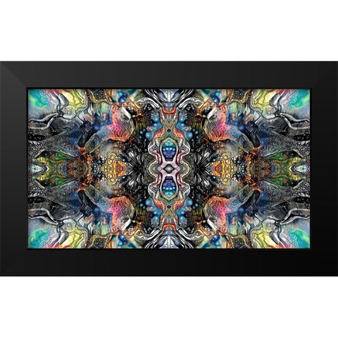 Mind Reactor Black Modern Wood Framed Art Print by Gavidia, Pedro