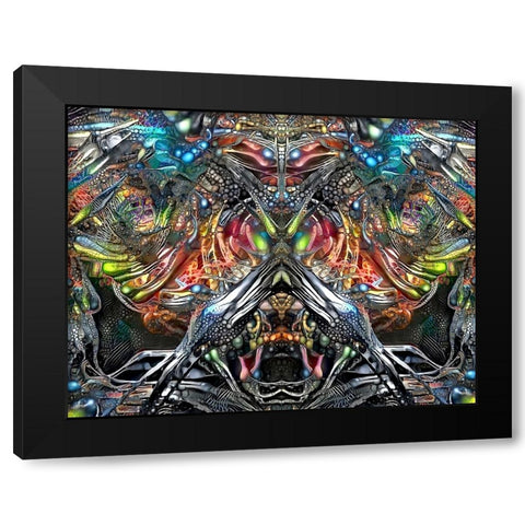 Offender Black Modern Wood Framed Art Print by Gavidia, Pedro