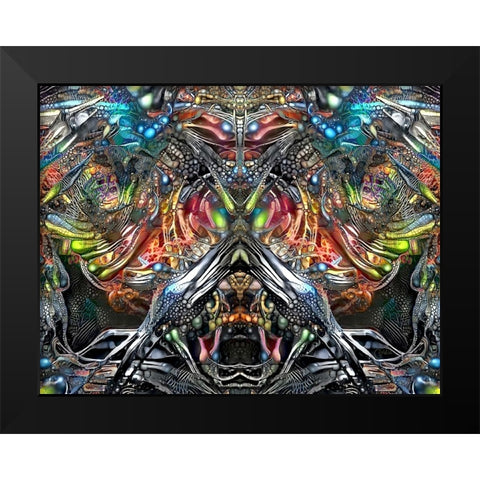 Offender Black Modern Wood Framed Art Print by Gavidia, Pedro