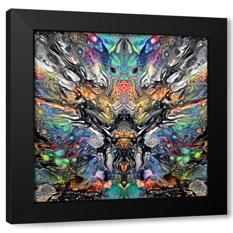 Poseidon Black Modern Wood Framed Art Print by Gavidia, Pedro