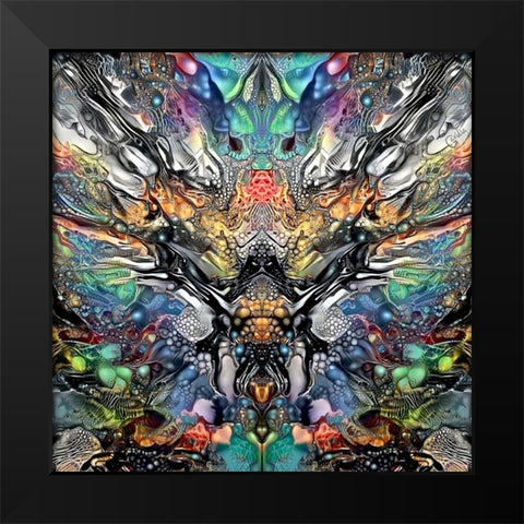 Poseidon Black Modern Wood Framed Art Print by Gavidia, Pedro