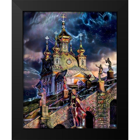 Saint Petersburg Russia Peterhof Palace Black Modern Wood Framed Art Print by Gavidia, Pedro