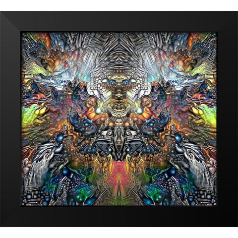 Samael Black Modern Wood Framed Art Print by Gavidia, Pedro