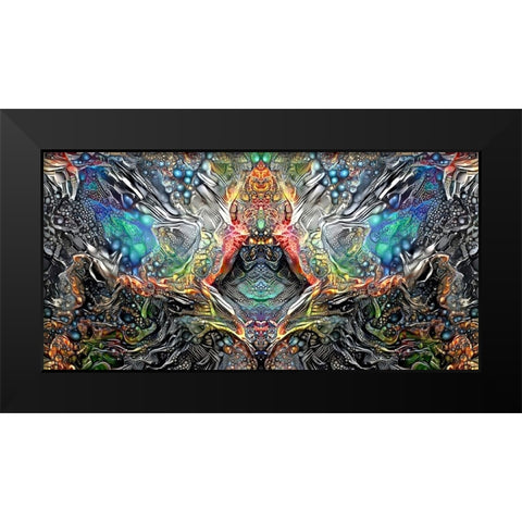 The Deceitful Cloak of Religions Black Modern Wood Framed Art Print by Gavidia, Pedro