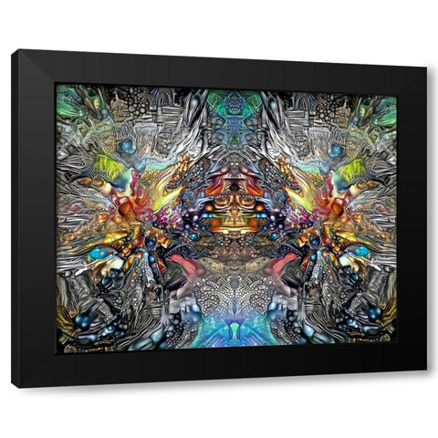 Tlaloc Gestation Black Modern Wood Framed Art Print by Gavidia, Pedro