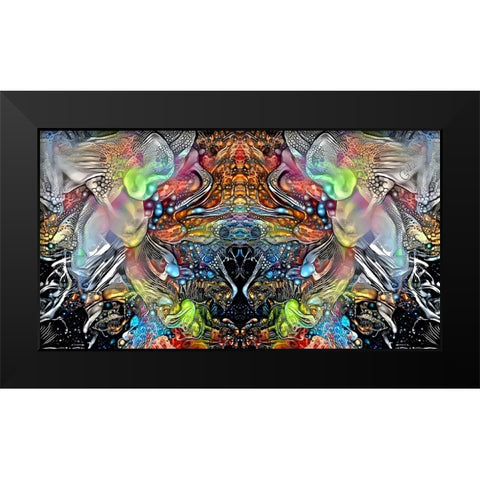 Transcend Black Modern Wood Framed Art Print by Gavidia, Pedro