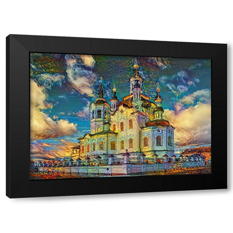 Tyumen Russia Church of Zechariah and Elizabeth in Tobolsk Black Modern Wood Framed Art Print by Gavidia, Pedro