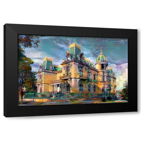 Chihuahua Mexico Quinta Gameros Black Modern Wood Framed Art Print with Double Matting by Gavidia, Pedro