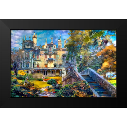 Sintra Portugal Quinta de Regaleira Black Modern Wood Framed Art Print by Gavidia, Pedro