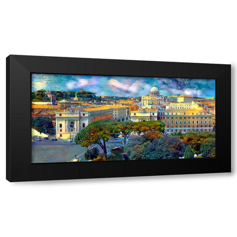 Vaticano San Pedro from San Angelo Black Modern Wood Framed Art Print with Double Matting by Gavidia, Pedro