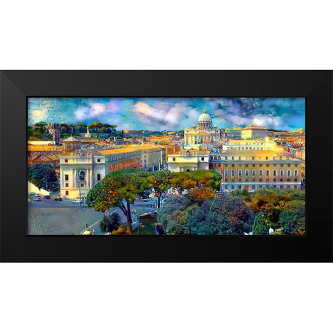 Vaticano San Pedro from San Angelo Black Modern Wood Framed Art Print by Gavidia, Pedro