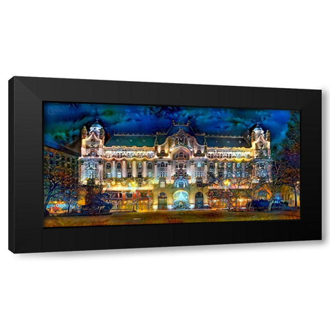 Hungary Budapest Gresham Palace Black Modern Wood Framed Art Print with Double Matting by Gavidia, Pedro