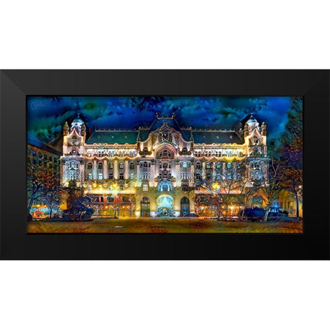 Hungary Budapest Gresham Palace Black Modern Wood Framed Art Print by Gavidia, Pedro