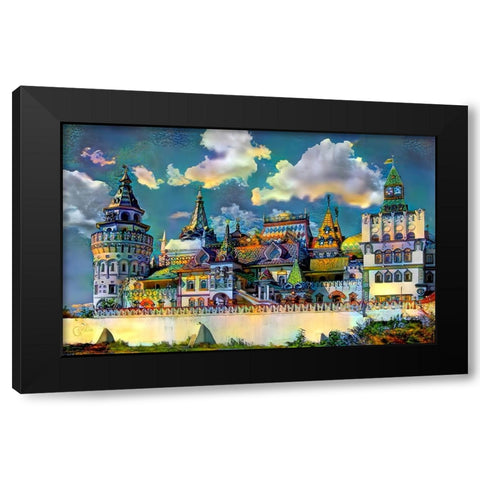 Moscow Russia Izmailovsky Market Black Modern Wood Framed Art Print with Double Matting by Gavidia, Pedro