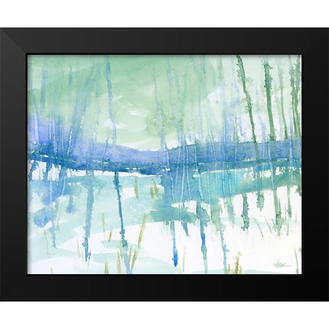 First Snow Black Modern Wood Framed Art Print by Randy Noble Fine Art