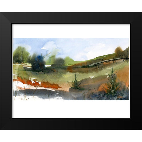 Green Valley Black Modern Wood Framed Art Print by Randy Noble Fine Art