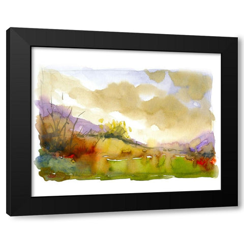 Purple Mountains Black Modern Wood Framed Art Print by Randy Noble Fine Art