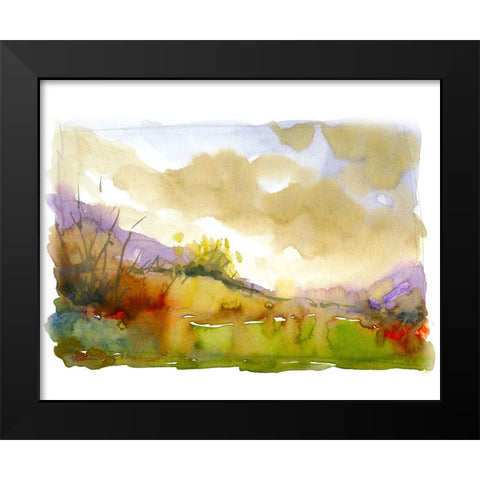 Purple Mountains Black Modern Wood Framed Art Print by Randy Noble Fine Art