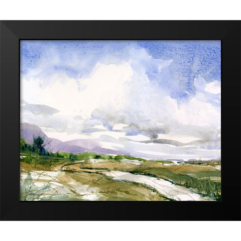 Sand Path Black Modern Wood Framed Art Print by Randy Noble Fine Art