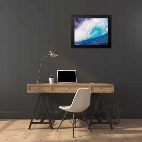 Surf Day Black Modern Wood Framed Art Print by Randy Noble Fine Art