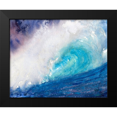 Surf Day Black Modern Wood Framed Art Print by Randy Noble Fine Art