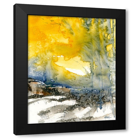 Winters Sun Black Modern Wood Framed Art Print with Double Matting by Randy Noble Fine Art