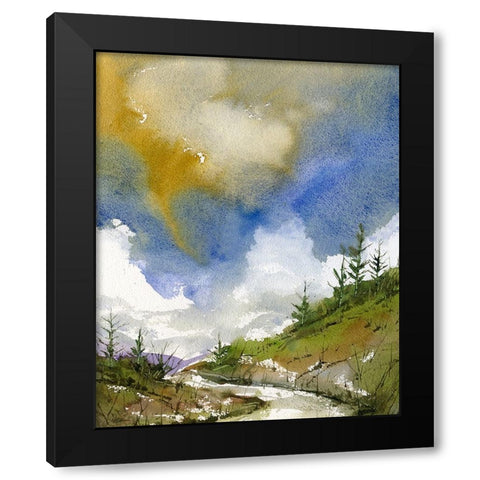 Yellow Sky Black Modern Wood Framed Art Print with Double Matting by Randy Noble Fine Art