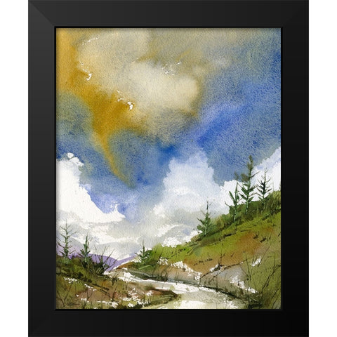 Yellow Sky Black Modern Wood Framed Art Print by Randy Noble Fine Art