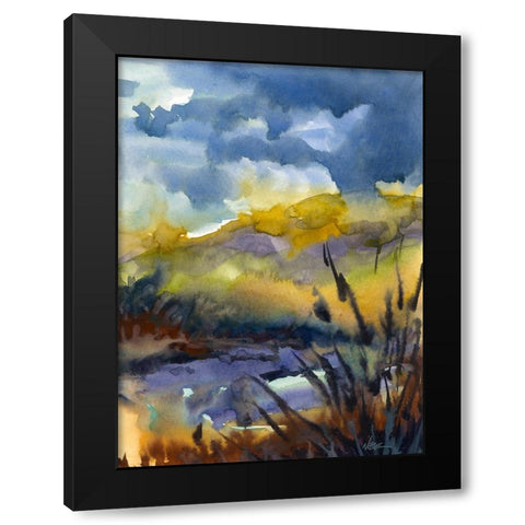 Spring Foothills Black Modern Wood Framed Art Print with Double Matting by Randy Noble Fine Art
