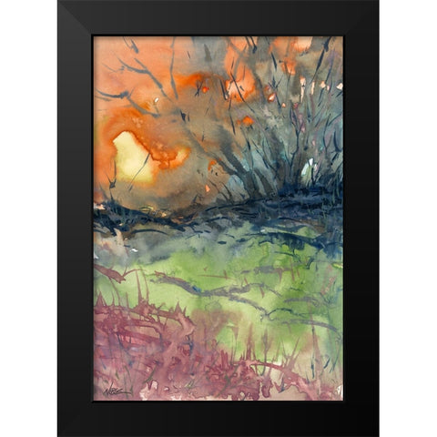 Spring Sun Black Modern Wood Framed Art Print by Randy Noble Fine Art
