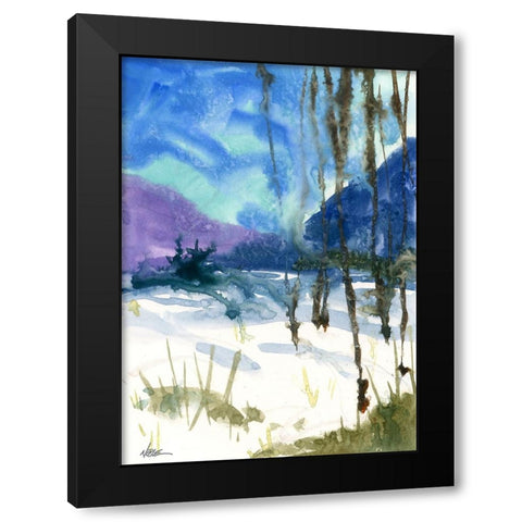 Winters Last Days Black Modern Wood Framed Art Print with Double Matting by Randy Noble Fine Art