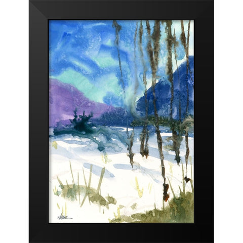 Winters Last Days Black Modern Wood Framed Art Print by Randy Noble Fine Art