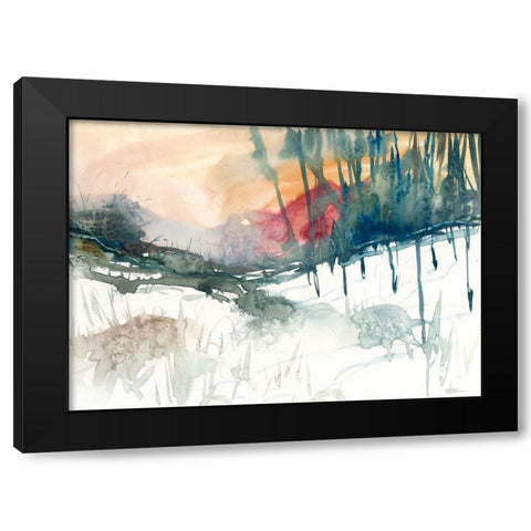 Ski Country Black Modern Wood Framed Art Print with Double Matting by Randy Noble Fine Art