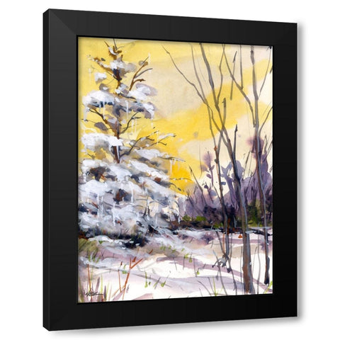 Yellow Dawn Black Modern Wood Framed Art Print by Randy Noble Fine Art