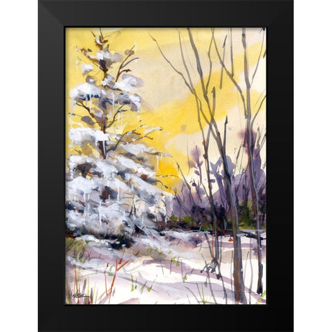Yellow Dawn Black Modern Wood Framed Art Print by Randy Noble Fine Art