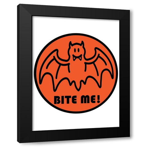 Bite Me Black Modern Wood Framed Art Print with Double Matting by Randy Noble Fine Art