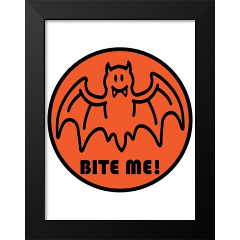 Bite Me Black Modern Wood Framed Art Print by Randy Noble Fine Art