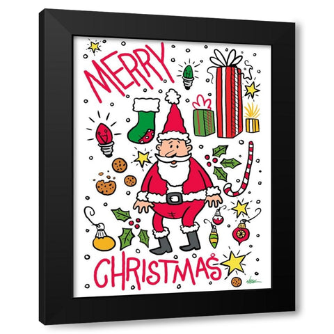 Holiday Joys Black Modern Wood Framed Art Print with Double Matting by Randy Noble Fine Art