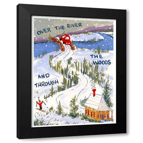 Over The River Black Modern Wood Framed Art Print by Randy Noble Fine Art