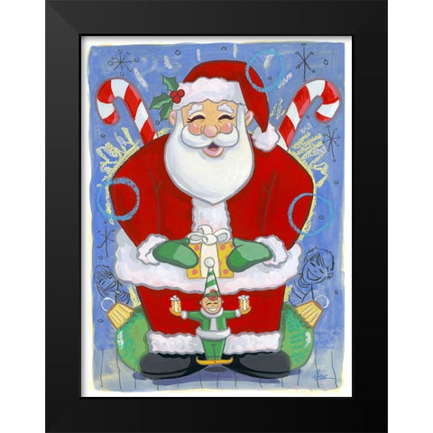 Santa Morning Black Modern Wood Framed Art Print by Randy Noble Fine Art