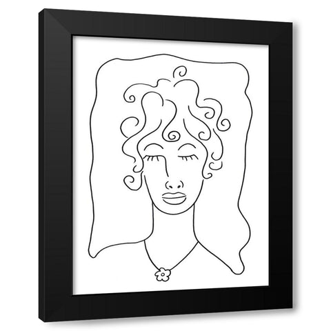 Outline 1 Black Modern Wood Framed Art Print by Randy Noble Fine Art