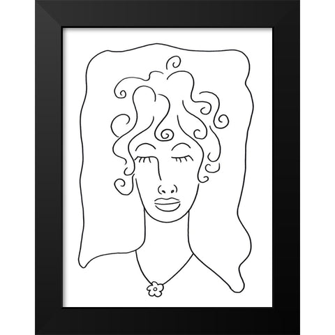 Outline 1 Black Modern Wood Framed Art Print by Randy Noble Fine Art