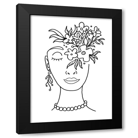 Outline 2 Black Modern Wood Framed Art Print with Double Matting by Randy Noble Fine Art