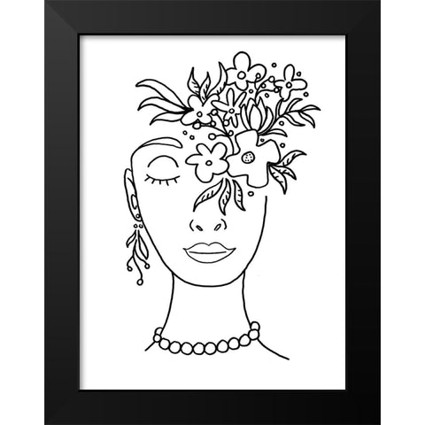 Outline 2 Black Modern Wood Framed Art Print by Randy Noble Fine Art
