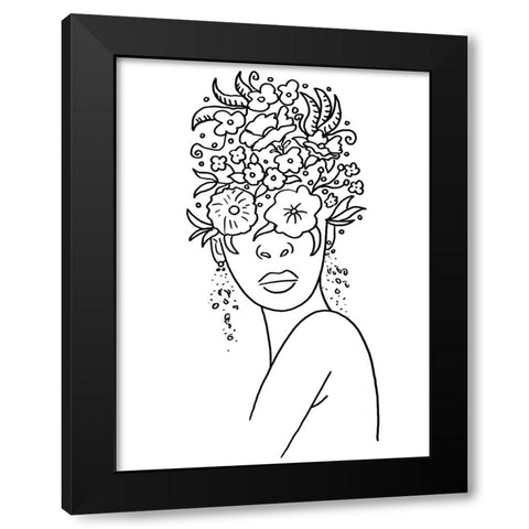 Outline 3 Black Modern Wood Framed Art Print by Randy Noble Fine Art