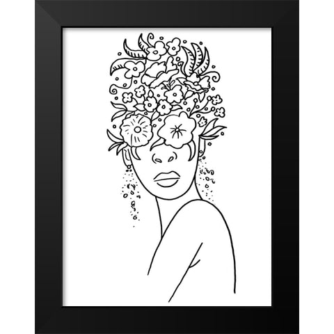 Outline 3 Black Modern Wood Framed Art Print by Randy Noble Fine Art