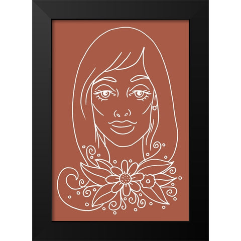 Outline 4 Black Modern Wood Framed Art Print by Randy Noble Fine Art