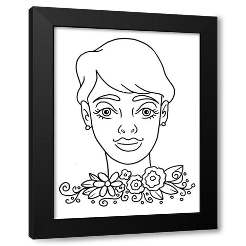 Outline 5 Black Modern Wood Framed Art Print by Randy Noble Fine Art